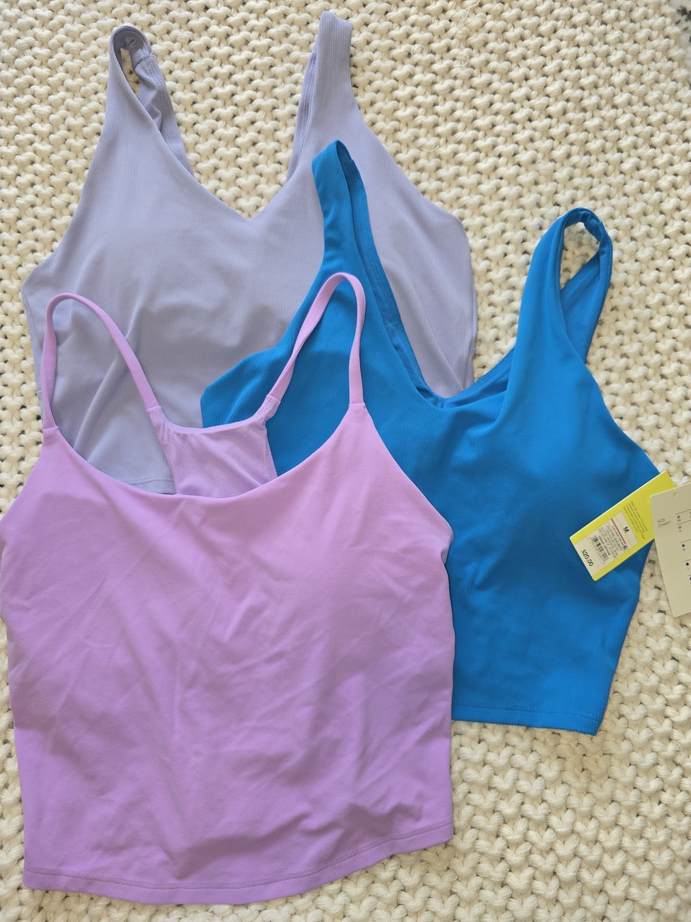 all in motion Lavender, Lilac & Blue Sports Bra Tops Set